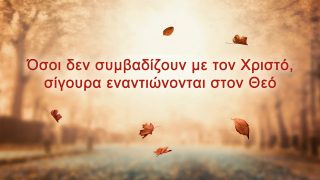 Όσοι δεν συμβαδίζουν με τον Χριστό, σίγουρα εναντιώνονται στον Θεό